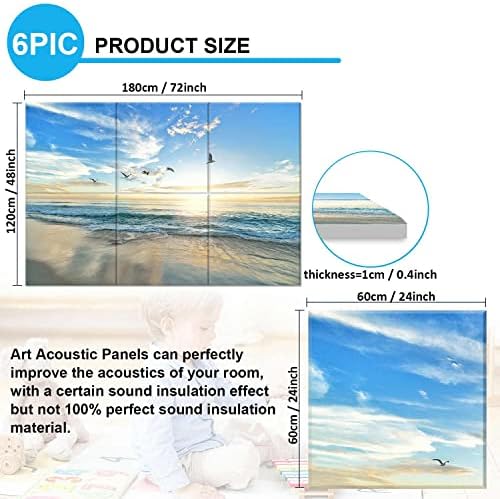 JBER Art Acoustic Panels 72" x 48", Sound Absorbing Wall Art - Image 2
