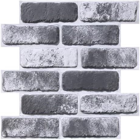COMSTICKC 3D Faux Brick Wall Panels Peel and Stick by COMSTICKCDECOR