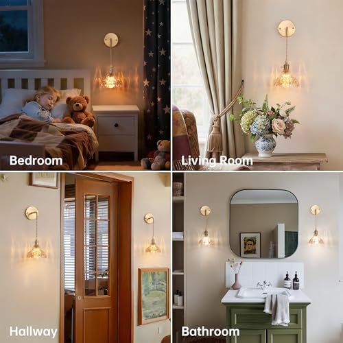 Shenmoyl Vintage Battery Operated wall sconces Set of 2, Wall Lamps - Image 6