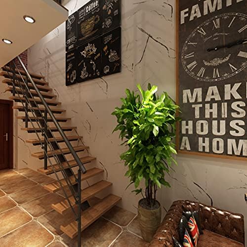 TOTIO 32x78inch Extra Wide Black White Marble Wallpaper Glossy Thicken - Image 3
