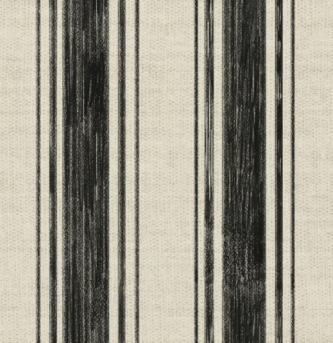 Safiyya Peel and Stick Wallpaper Black and Cream White 17.3"x393" Hand-Painted by SAFIYYA