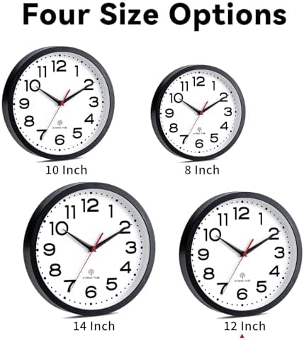 Roymnie 12 Inch Atomic Wall Clock, Battery Operated Silent Non Ticking - Image 5