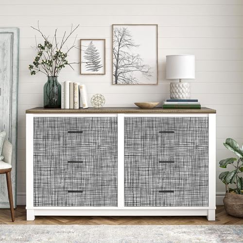Black Grasscloth Wallpaper A Set of 17.3"x 472" Peel and Stick Wallpaper - Image 4