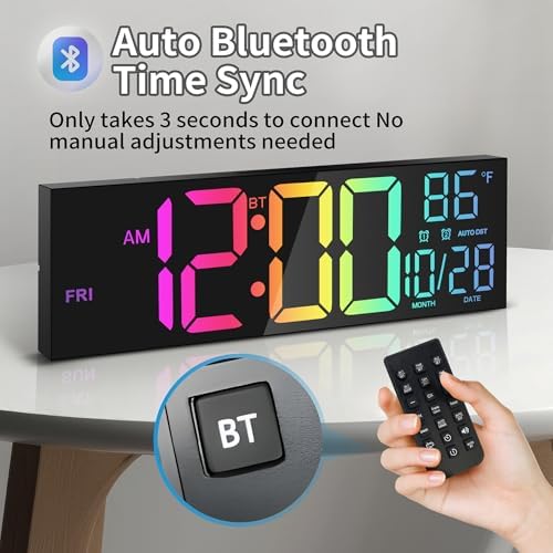 16.5" RGB Digital Wall Clock - Image 4