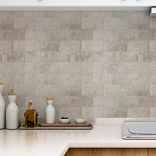 Art3d Peel and Stick Backsplash, Stick on Wall Tile, Stone Beige - Image 2