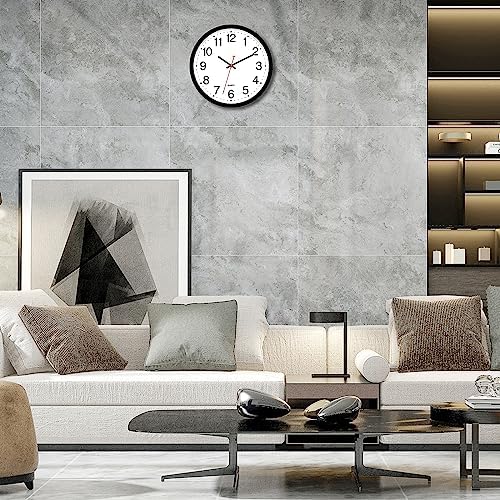 Foxtop 12 Inch Wall Clock Silent Battery Operated Analog Clock - Image 6