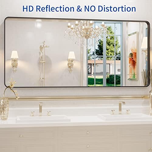 WEER Black Bathroom Vanity Mirror 60X28 Inch - Image 2