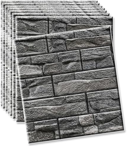 3D Wall Panels Peel and Stick, 3D Brick Wallpaper Peel and Stick, Faux Stone by Unknown
