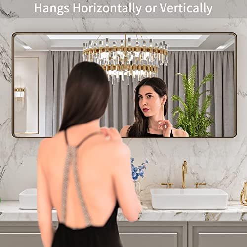 LOAAO 60"X28" Bronze Bathroom Mirror - Image 2