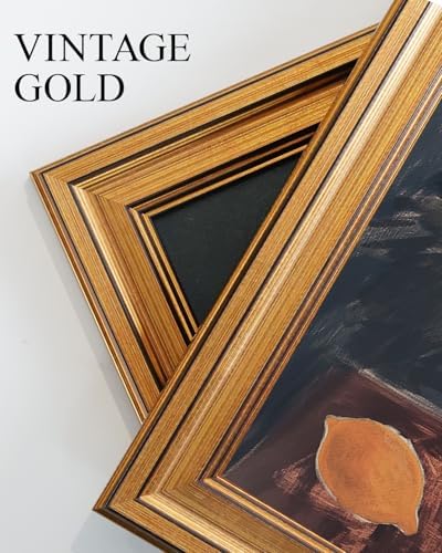 VIYYIEA Vintage Gold Framed Wall Art, 12x16 Inch Floral Rose Retro print - Image 3