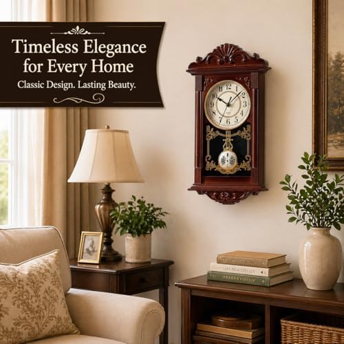 Clockswise Vintage Grandfather-Style Wall Clock - Image 3