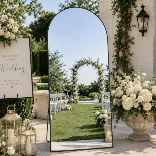 Koonmi 67x30 Arched Full Length Mirror, Floor Mirror - Image 3