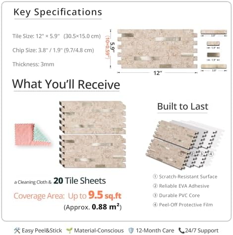 StyloVue 20 Sheets Peel and Stick Backsplash - Image 4