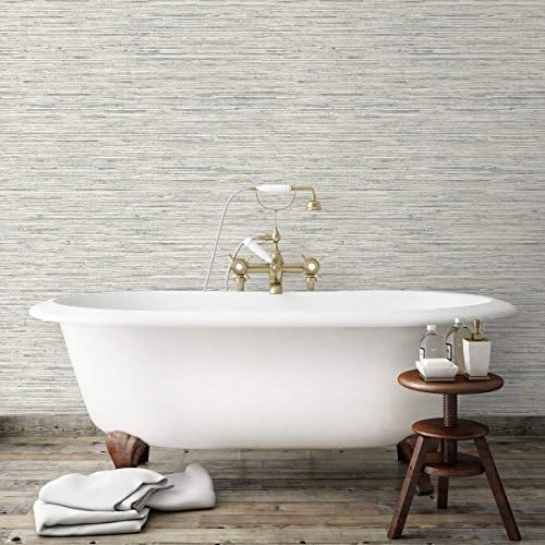 RoomMates Gray Faux Grasscloth Non-Textured Peel and Stick Wallpaper - Image 4