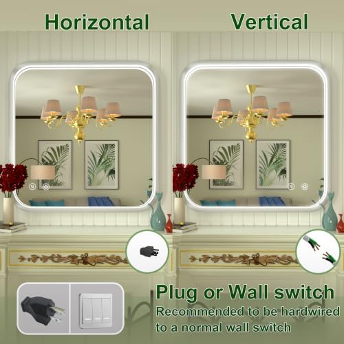30"x30" Silver LED Bathroom Mirror - Image 7