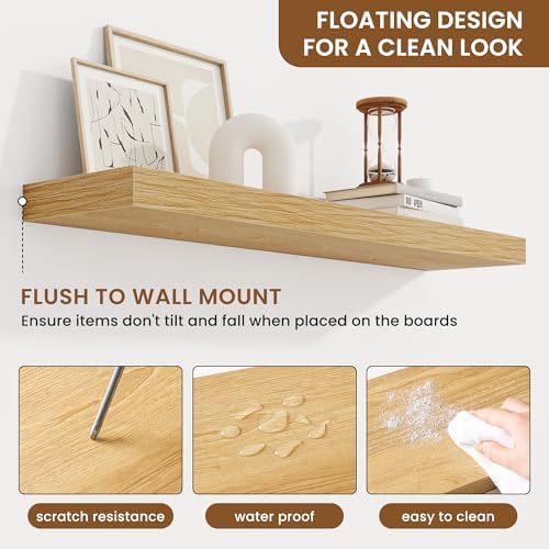 Floating Shelves for Wall, Wall Mounted Wood Shelves - Image 5