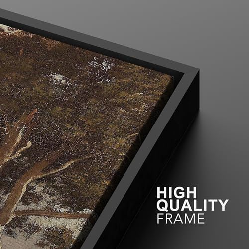 MUDECOR Framed Canvas Print Wall Art Rural Idyll Lakeside Trees and Pastoral - Image 5