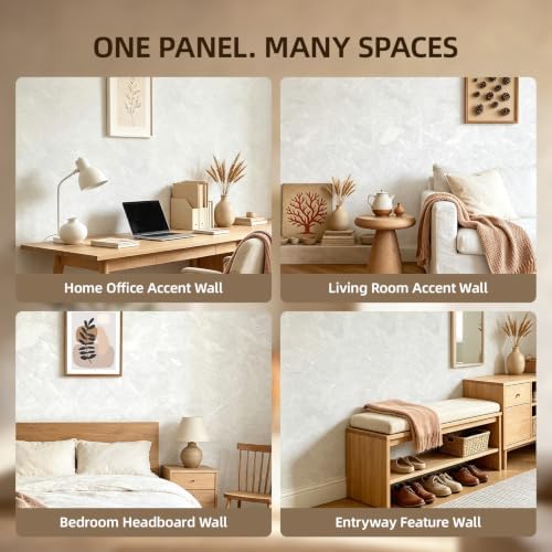 WADILE Peel and Stick Concrete Wall Panels, 11.8" x 23.6" PVC Faux Cement Wall - Image 6