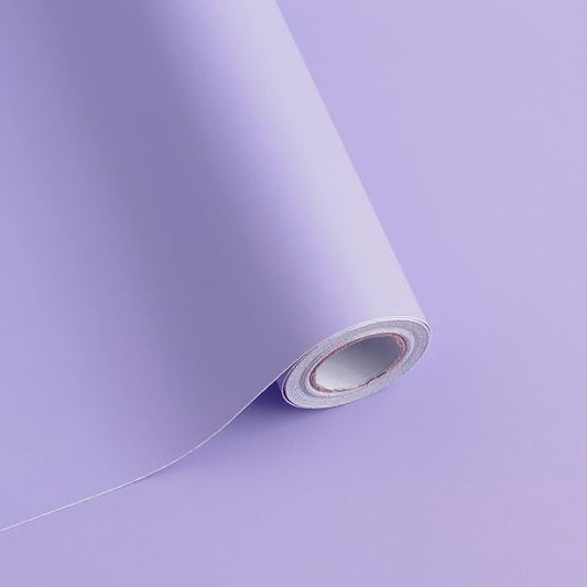 393"x17.7" Peel and Stick Wallpaper Solid Color Purple Contact Paper Self by SAFIYYA