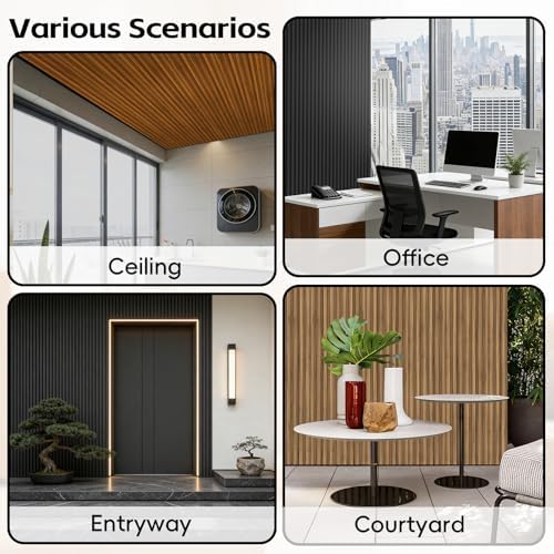 RITOLLO WPC Slat Wall Panels, 90.5 x 7.9 x 0.8Inches 10Pack 3D Accent Wall - Image 7