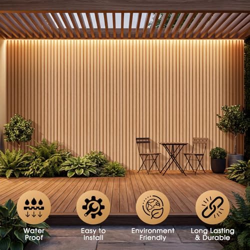 WPC Acoustic Slat Wall Panels 16-Pack 47.2'' x 6'' - Image 5
