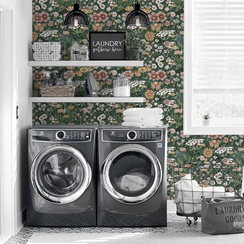 Orainege Peel and Stick Wallpaper Boho Vintage Floral Wallpaper - Image 3