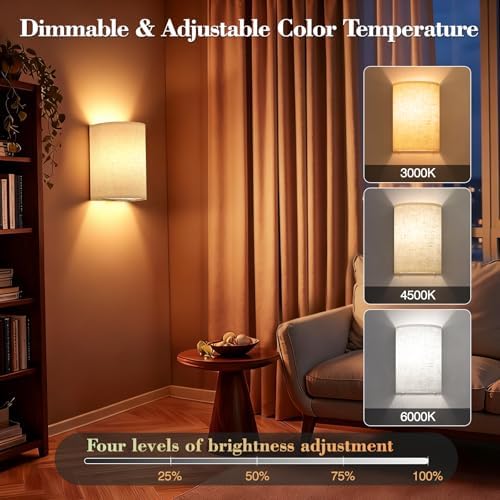 Battery Operated Rechargeable Wall Sconce Set of Two - Image 3
