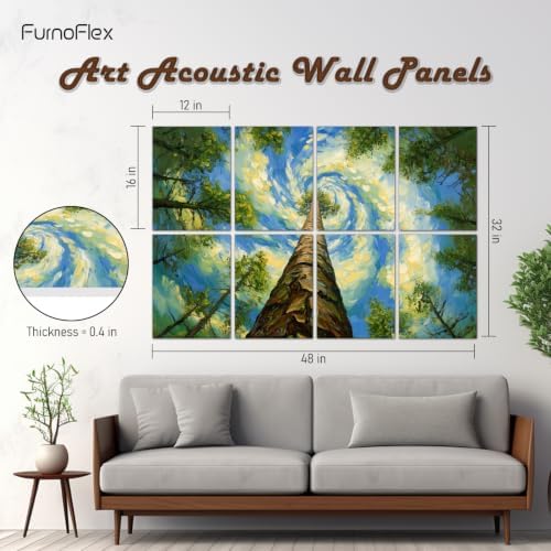 FurnoFlexArt Acoustic Panels Tiles Decorative Room Sound Proof Foam Absorbing - Image 3