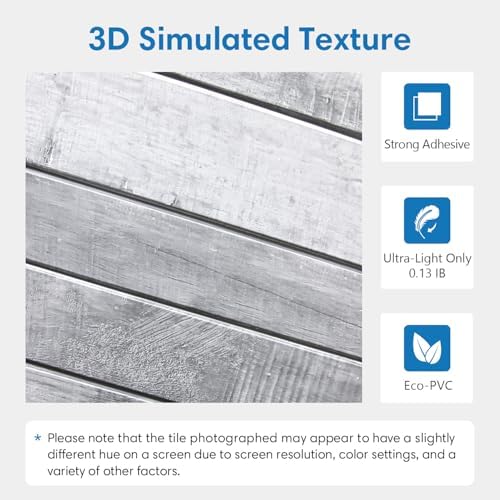 COMSTICKC 3D Faux Wood Wall Sticker Shiplap Peel and Stick - Image 3