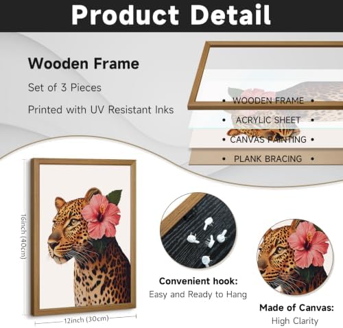 Pink Cheetah Wall Art Leopard Y2k Canvas Wall Decor Trendy Cheetah Poster - Image 2