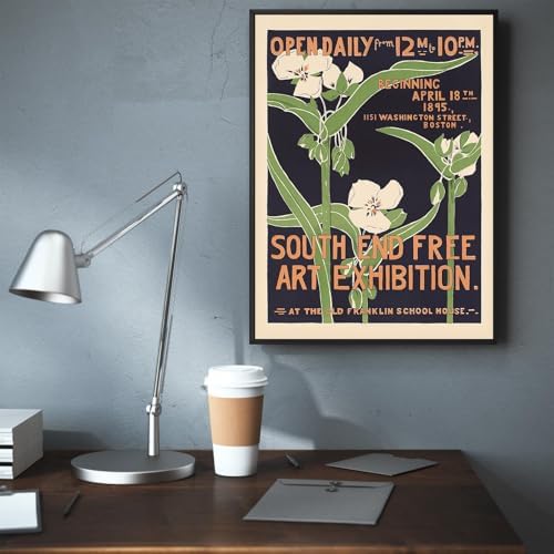 vintage South End Free Art Exhibition posters Minimalism Room Aesthetics canvas - Image 4