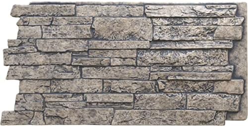 EverStone Acadia Ledge Faux Stone Panel, Linen Graphite Color by EkenaMillwork