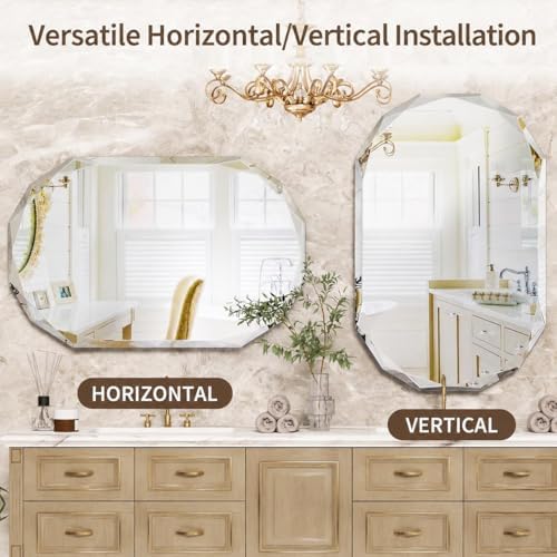 Suidia Bathroom Mirror, Frameless Bathroom Mirror - Image 6