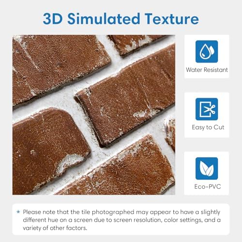 COMSTICKC 3D Faux Brick Wall Panels Peel and Stick - Image 5