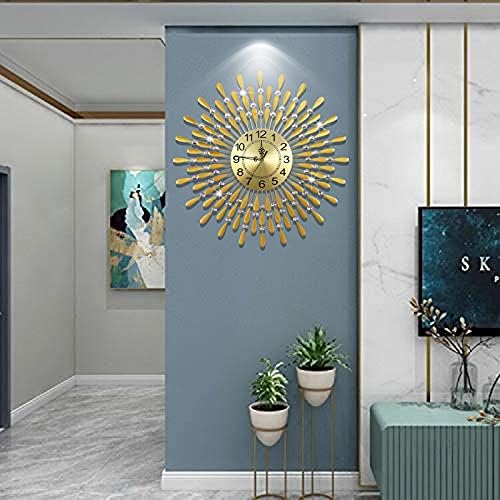 Large Wall Clock Metal Decorative Wall Clocks 3D Non-Ticking Silent Quartz - Image 2