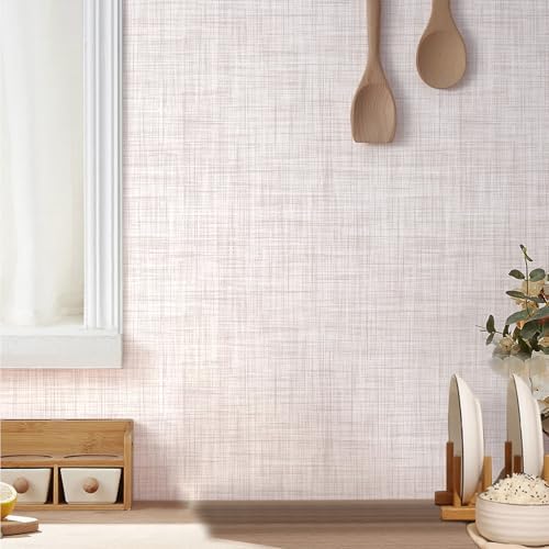 Beige Grasscloth Wallpaper Peel and Stick Wallpaper Texture Contact Paper by Qianglive