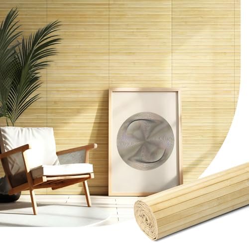 AMZDEPOT Natural Bamboo Wall Panel, 12 x 96 Inch by AMZDEPOT