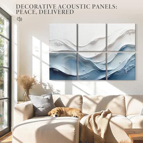 JBER Acoustical Wall Panels 72" x 48", Cerulean Undulations - Image 6