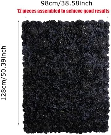 3D Flower Wall Backdrop 12 Pcs 15×15 Inch Black Dahlia - Image 4
