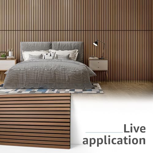 Art3d 4-Pack Fluted Acoustic Wood Slat Wall Panel, 47.2 x 23.6 Inch - Image 2