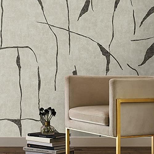 RoomMates RMK12208M Nikki Chu Taupe and Black Peel and Stick Wallpaper Mural - Image 2