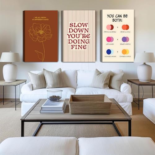 3 pcs Framed Growth Mindset canvas Wall Art Modern Minimalist Inspirational - Image 5