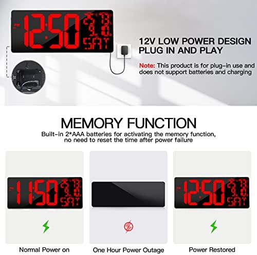[Oversized 18" Large Digital Wall Clock - Image 5