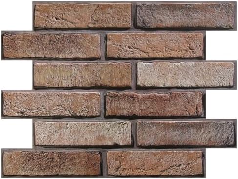 COMSTICKC 3D Peel and Stick Faux Brick Wall Panels, Ultra-Light by COMSTICKCDECOR