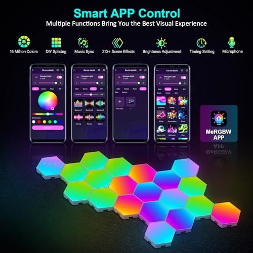 20-Pack Hexagon Light Panels – Smart RGB LED Wall Lights - Image 3