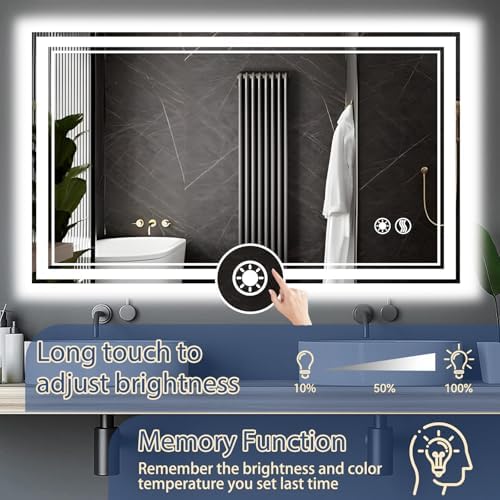 48“ x 28 Bathroom Mirror, LED Mirror - Image 4