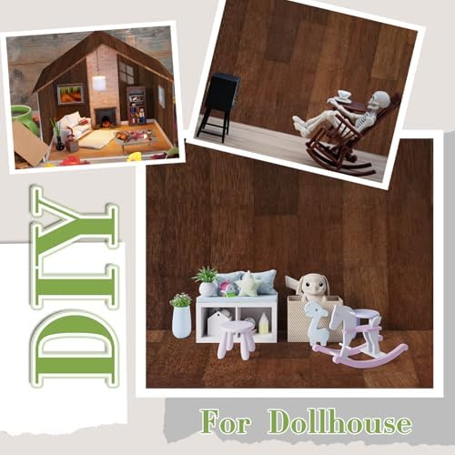 Flutesan 6 Pcs Miniature Dollhouse Wallpaper, Elegant Style - Image 4
