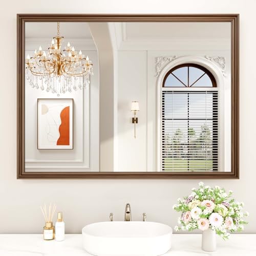 WEER Brown Bathroom Vanity Mirror 48x36 Inch - Image 2