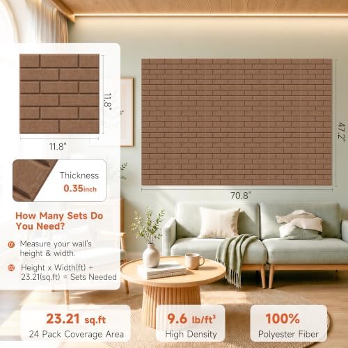 Acoustic Panels with Self Adhesive, 24 Pack Soundproofing Panels - Image 2