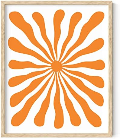 HAUS AND HUES Abstract Orange Wall Art by HausandHuesArtPrints